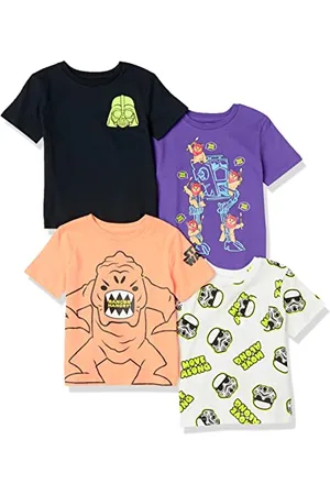 Amazon Disney | Marvel | Star Wars Jungen Kurzärmlige T-Shirts (zuvor Spotted Zebra), 4er-Pack, , 9 Jahre