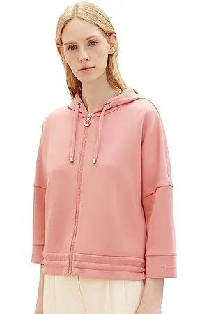 TOM TAILOR Damen 1038182 Sweatjacke mit Kapuze, 32224-fading Rose, M
