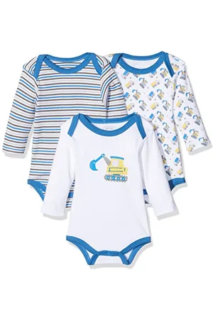 Schnizler Unisex Baby Body 1/1-Arm 3er Pack Bagger 809303, , 50-56