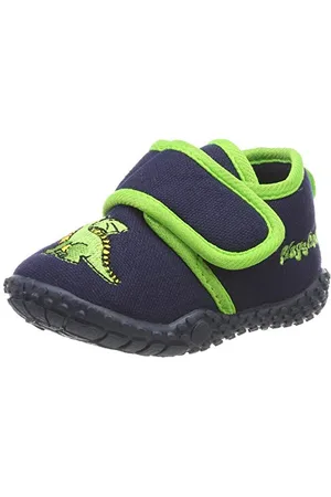 Playshoes Jungen pantoffel draak Hausschuhe, Marine, 30/31 EU