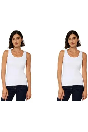 CECIL Damen Linda Top, Weiß (White 10000), XXL EU