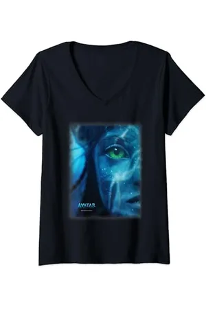 20th Century Fox Avatar: The Way of Water Neytiri Na’vi Underwater Half Face T-Shirt mit V-Ausschnitt