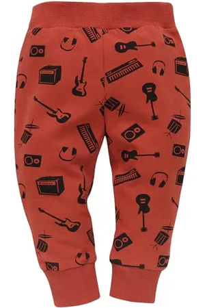 Pinókio Leggins Lets Rock, rot musikmuster, Unisex 62-122 (68)