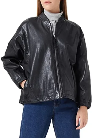 Freaky Nation Damen Swantje-FN Lederjacke, Black, XL