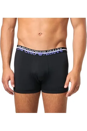 Emporio Armani Herren Microfiber Essential Trunks, Black, XL