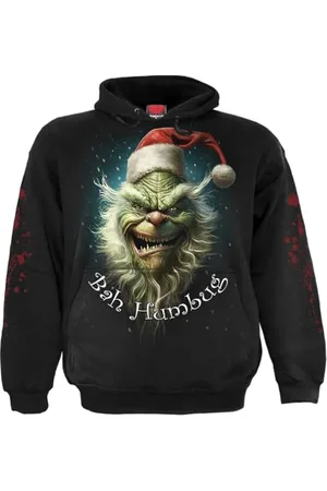 Spiral Bah Humbug Männer Kapuzenpullover M 100% Baumwolle Horror, Rockwear, Weihnachten