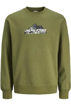 JACK & JONES JACK&JONES Herren JCOMOUNTAIN Logo Sweat Crew Neck Sweatshirt, , M