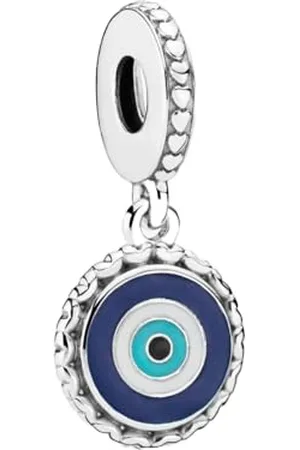 PANDORA Moments Evil Eye Charm-Anhänger aus Sterling Silber, Kompatibel Moments Armbändern, 792015C00_E052