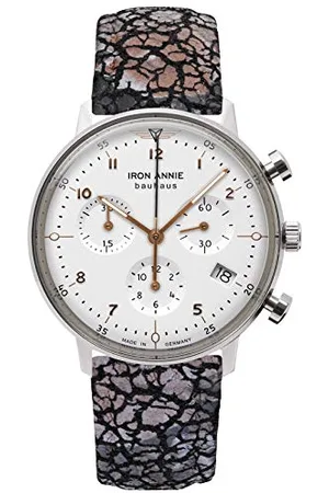 Iron Annie Damenuhr Chronograph mit Lederband Serie Bauhaus Lady Datum 5089-1