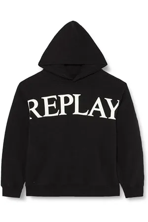 Replay Jungen Hoodie aus Baumwolle, (Schwarz), 4 Jahre