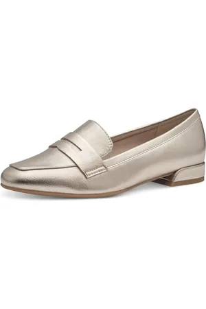 Marco Tozzi Damen Slipper mit Blockabsatz Vegan, Beige , 38 EU
