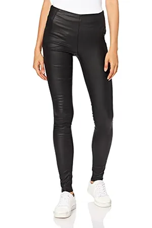 Object Damen OBJBELLE MW COATED LEGGINGS NOOS Leggings,, per pack , W27(Herstellergröße: 36)