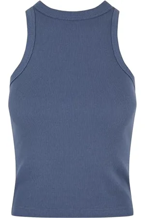 Urban classics Damen Top Ladies Racer Back Rib Top, geripptes Frauen Top mit Racerback, Baumwolle, , XL