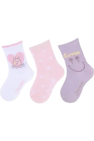 Sterntaler Socken 3er Pack Herzen und Sommer - Babysocken für Mädchen - Babysocken mit Motiven - Socken für Babys im Set - , 22