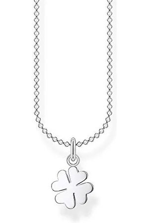 Thomas Sabo Damen Halskette Kleeblatt 925 Sterlingsilber, 36-38 cm Länge