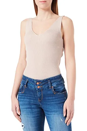 Tamaris Damen Gestricktes v-Top AMBALA Grau 44
