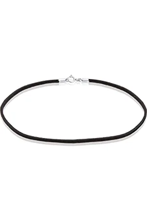 Elli Halskette Damen Choker Basic Trend mit Veloursleder in 925 Sterling Silber