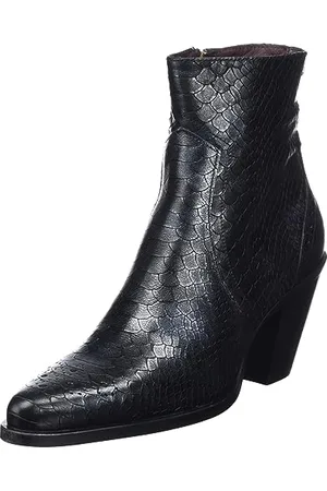 Fred de la Bretoniere Damen Blaire with Brogue Print Ankle Boot, Black, 37 EU