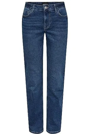 Pieces® Damen Pckesia Mw Straight Mb Jeans Noos, , 27W / 30L