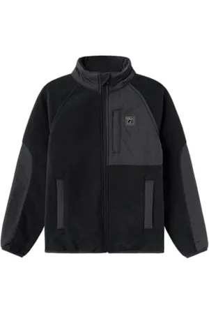 NAME IT Unisex NKNMYLES Fleece Jacket NOOS Fleecejacke, Black, 134