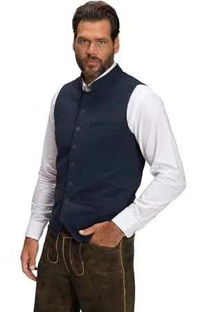 JP 1880 Herren Weste, Tracht, Sweat, Stehkragen, Stickerei, , 3XL EU