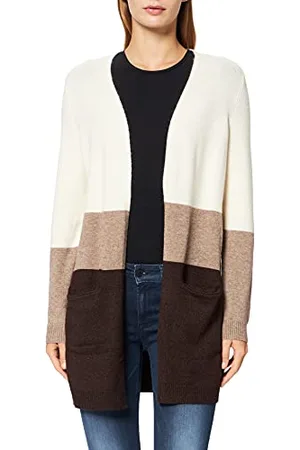 ONLY Damen ONLQUEEN L/S Long Cardigan KNT NOOS 15158746, Whitecap Gray/W. Woodsmoke Mel, XS