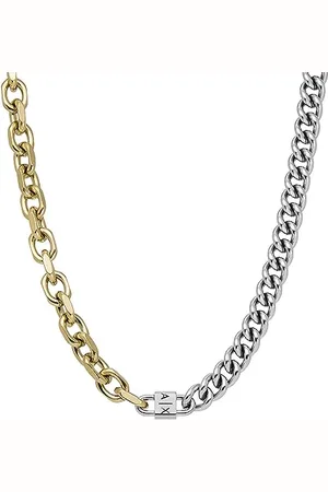 Armani Exchange Herren-Edelstahl-Halskette mit Karabinerverschluss, Length: 190MM+20MM, Width: 6MM