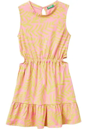 Benetton Mädchen und Mädchen 3m39CV00R Kleid, , 122 cm