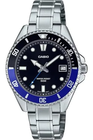 Casio Quarz Zifferblatt Edelstahl Damenuhr MDV-10D-1A2VDF, , Armband