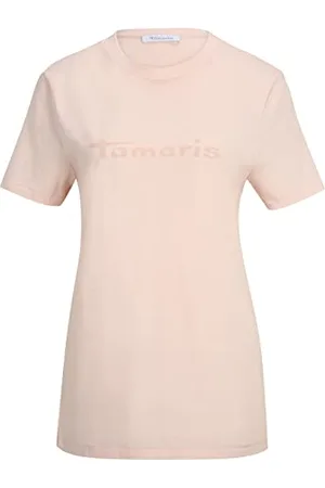 Tamaris Damen Rundhalsausschnitt Logo T-Shirt AALEN Pink XL