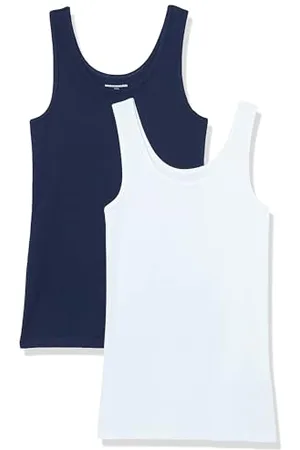 Amazon Damen Tanktop schlanke Passform, 2er-Pack, , M