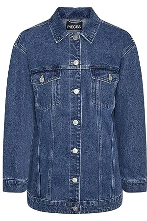Pieces® Damen Pctika Ls Oversize DNM Jacket Noos Bc, , XS