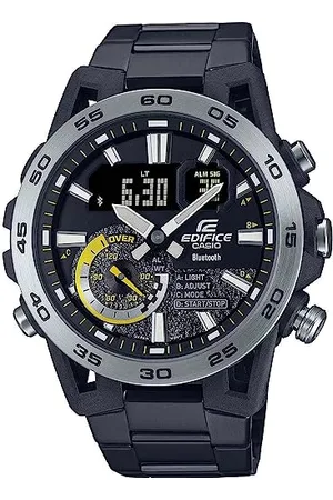 Casio Herren Quartz Armbanduhr, 52.00mm GehäusegröÃŸe mit analog Zifferblatt und Plastic/Resin Bracelet Armband ECB-40DC-1AEF