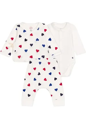 Petit Bateau A0BN5 3-Teiliges Langarm-Set Unisex Baby 6 Monate