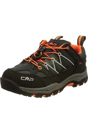 CMP Unisex Kinder Kids Rigel Low Shoes Wp Trekking-Schuhe, Anthracite Flash Orange, 38 EU