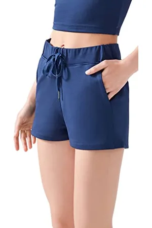 LOS OJOS Sporthose Damen Kurz - Workout Shorts für Frauen - Shorts mit Taschen für Yoga, Wandern, Lauftraining und Casual Dressing