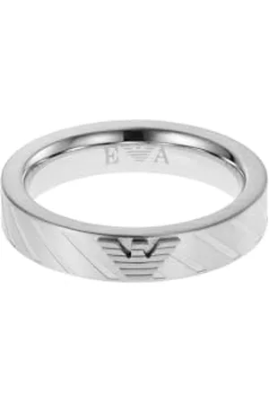 Emporio Armani Ring Für Männer Essential, Länge: 26mm, Breite: 26mm Silberner Edelstahlring, EGS2924040