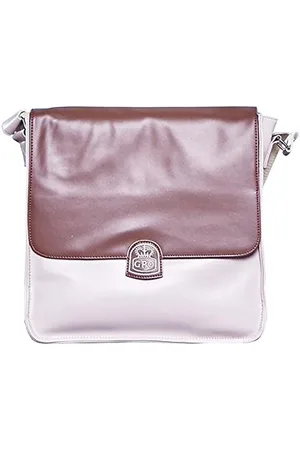 Gpo Ledertasche RECORDBAG für Vinyl Aufbewahrung, Creme/Braun