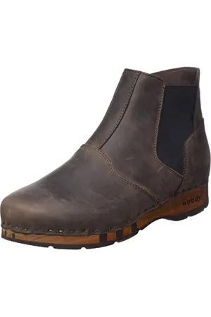 Woody Herren Louis Stiefelette, Fettleder, Kaffeebraun, 43 EU
