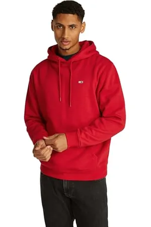 Tommy Hilfiger Herren Hoodie Regular Fit Flag Fleece mit Kapuze, Rot (Red Hot), XS