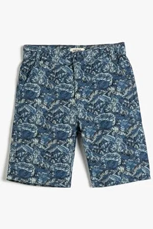 Koton Boys Chino Shorts Pockets Floral Patterned Cotton