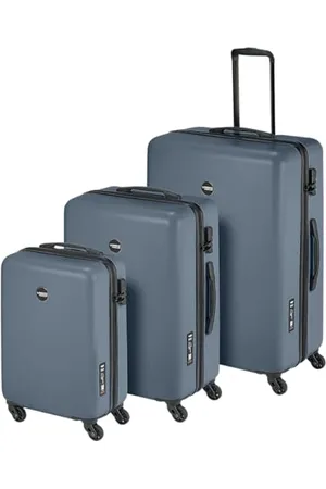 Princess Traveller Koffer Set - PT01 - Reiskoffer mit 4 Rollen - Dunkelblau - Dreiteilige Kofferset - Koffer & trolleys - hartschalenkoffer