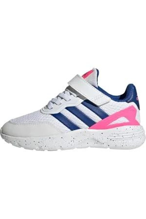 adidas Nebzed Elastic Lace Top Strap Shoes Laufschuhe, Cloud White/Royal Blue/Lucid Pink, 38 EU