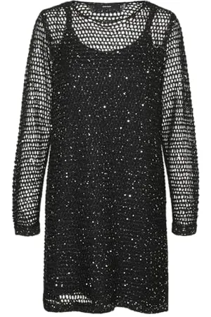 VERO MODA Damen Vmleilani New Ls O-Neck Short Dress Minikleid, , Small