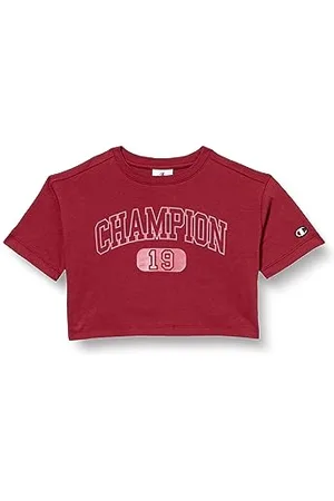 Champion Mädchen Legacy American Classics G-Cropped S-s Crewneck T-Shirt, , 7-8 Jahre