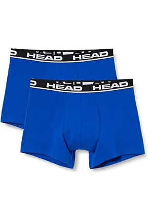 Head Herren Boxer Unterwäsche, Blau/Schwarz, S (2er Pack)