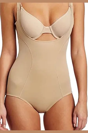Maidenform Damen Formender Body ULTIMATE SLIMMER, Einfarbig, Gr. 44 (Herstellergröße: XXL), Beige (BODY BEIGE BDB)