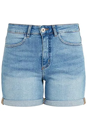 Ichi Damen Hotpants Jeans Shorts Kurze Denim Hose 20111412, Größe:34, Farbe: