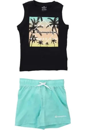 Champion Jungen Legacy Back to The Beach B-Graphic Crewneck Tank & Wr Shorts kompletter, , 3-4 Jahre