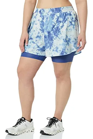 Amazon Damen Doppellagige, Stretch-Laufshorts, , 5XL Große Größen